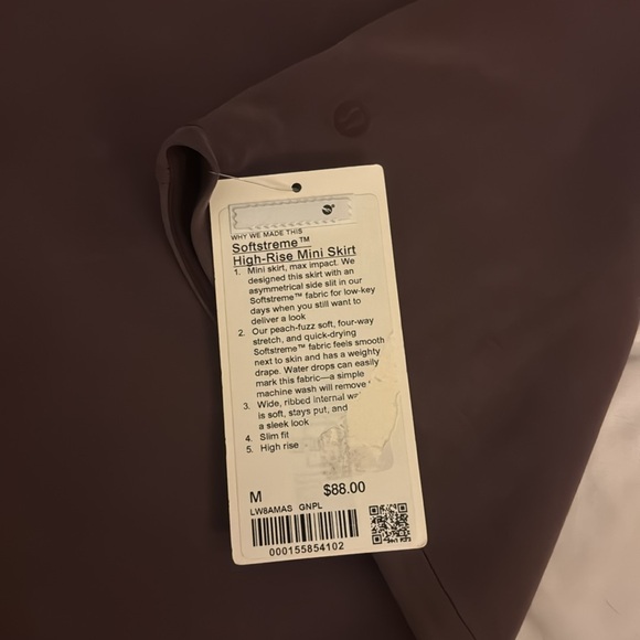 NWT Lululemon Softstreme High Rise Mini Skirt - Picture 6 of 6